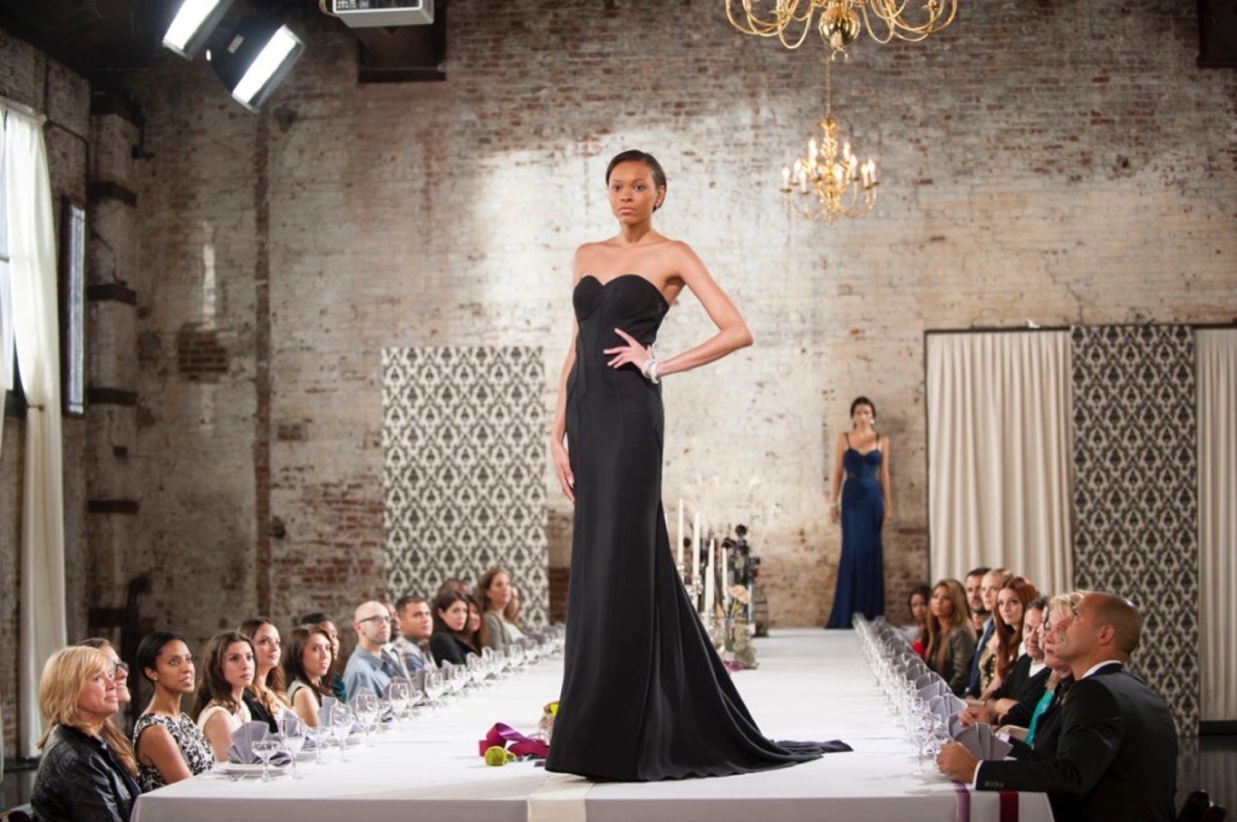 FEE on The Face runway with table styling